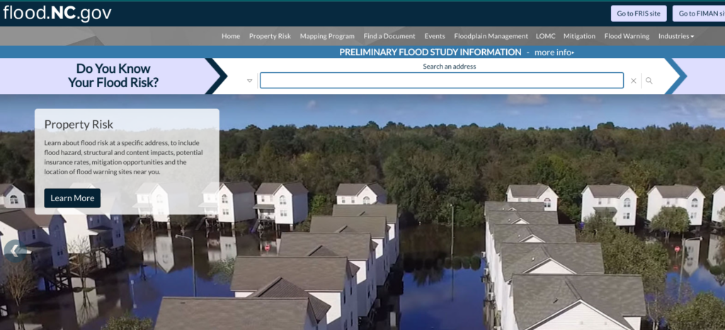 Research your flood risk at https://flood.nc.gov/ncflood